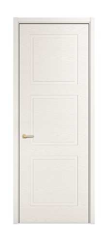 Дверь межкомнатная Плэйн 3 Цвет Молочный Brash Покрытие Эмаль брашированная  Наличник L 50 Цена 43375