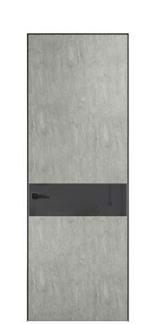 Дверь межкомнатная Ветро 11 Цвет Скол камня грей Покрытие ПВХ ФАКТУРНЫЕ Наличник Скрытый короб хром Цена 41000