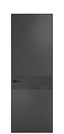 Дверь межкомнатная Ветро 11 Цвет Антрацит Покрытие Эмаль  Наличник Скрытый короб хром Цена 47048