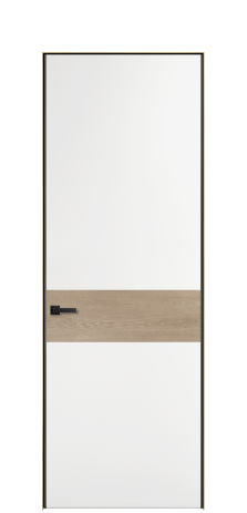 Дверь межкомнатная Дуэт 11 Цвет Белый Покрытие ЭМАЛИ Эмаль Наличник  Скрытый короб золото Цена 55213