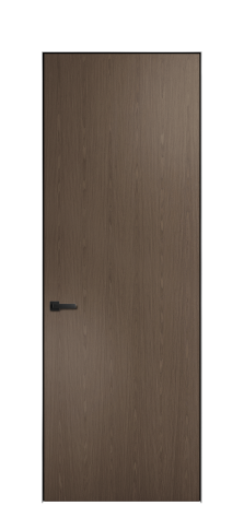 Дверь межкомнатная Порте 39-00 Цвет Эспрессо 1604C Покрытие Шпон Файн Лайн вертикаль Наличник Скрытый короб хром Цена 40750